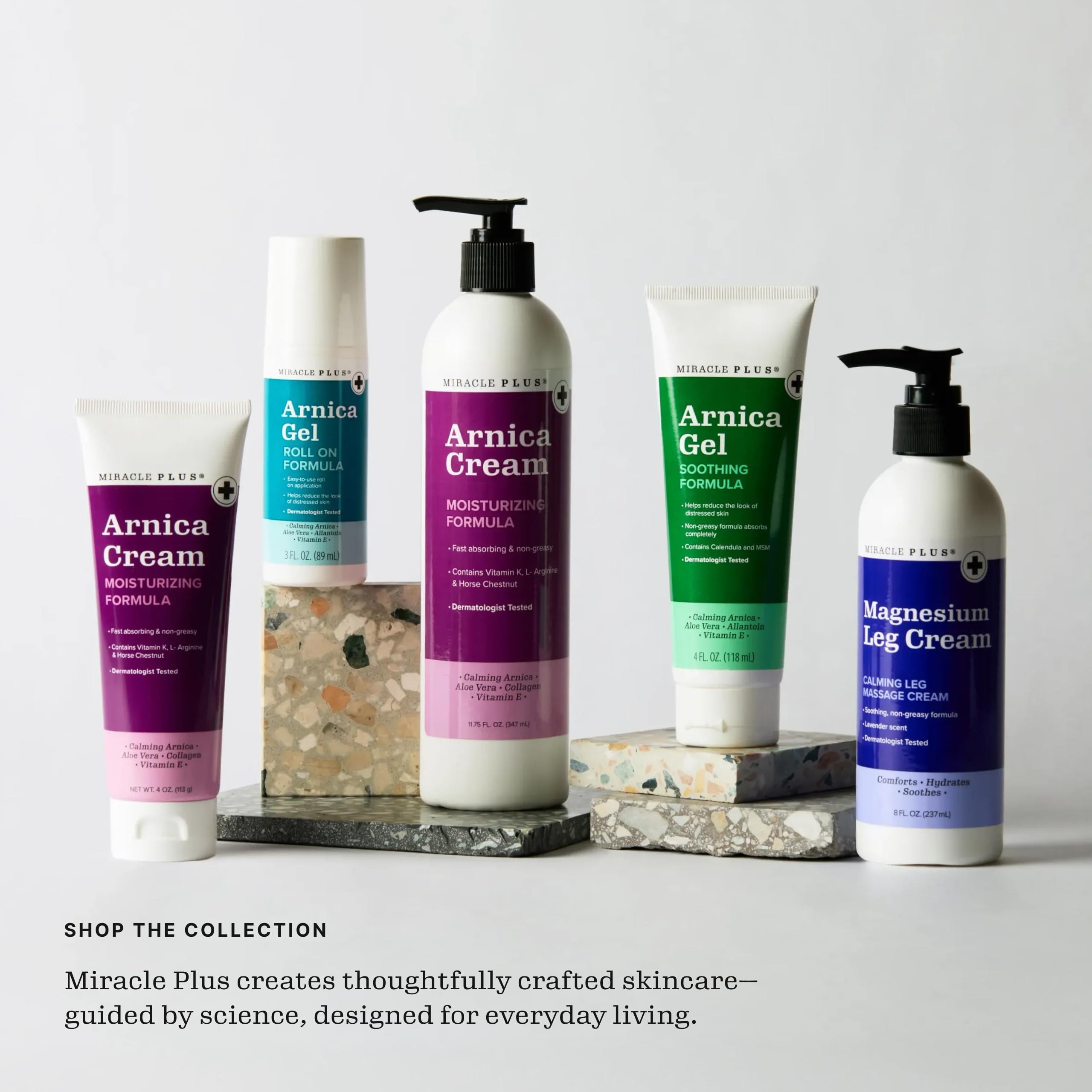 Miracle Plus crema magnesio, uso nocturno para rutina de cuidado de piernas.