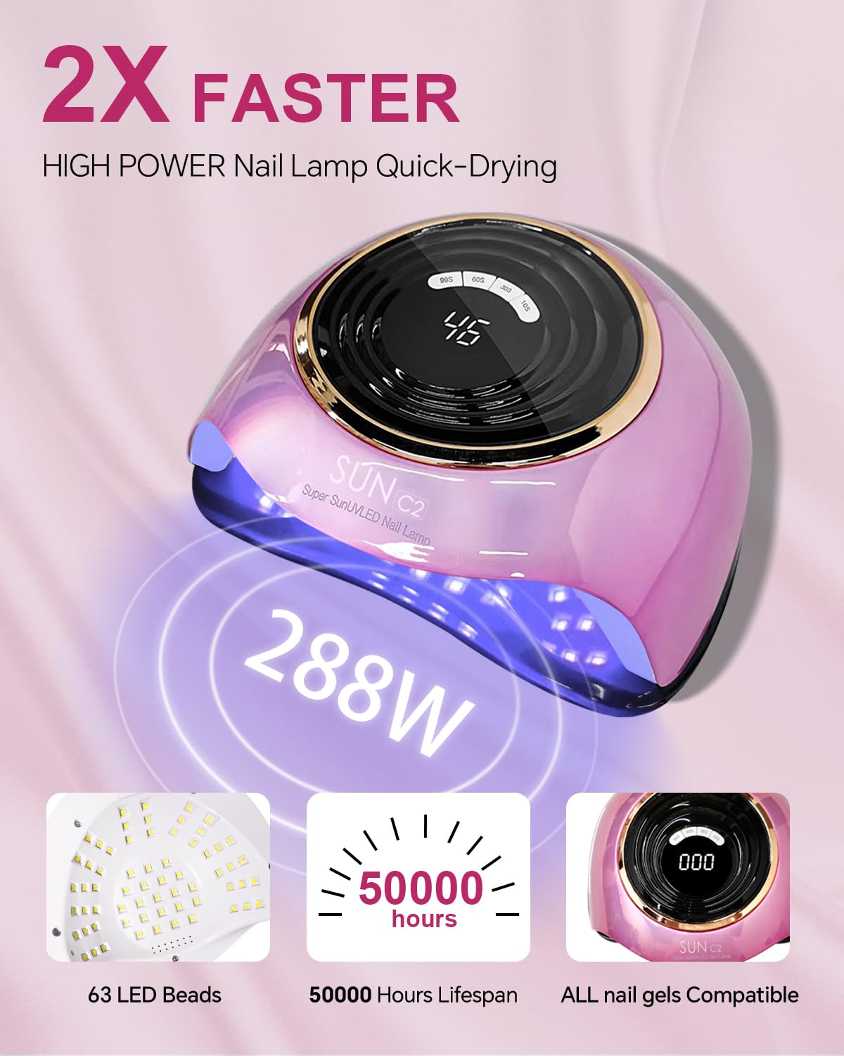 MIRAGE LAYON digital LCD display shows timer presets