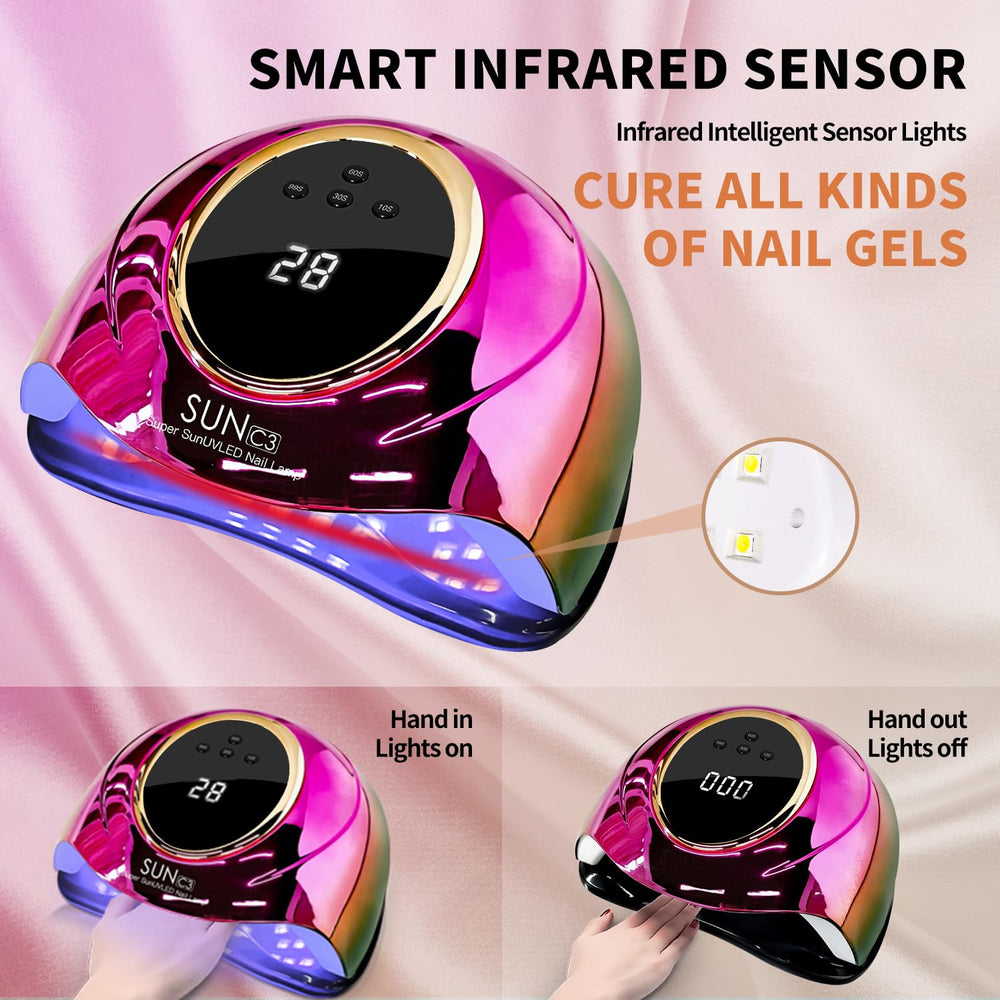 Large LCD timer on MIRAGE LAYON enables precise curing control.