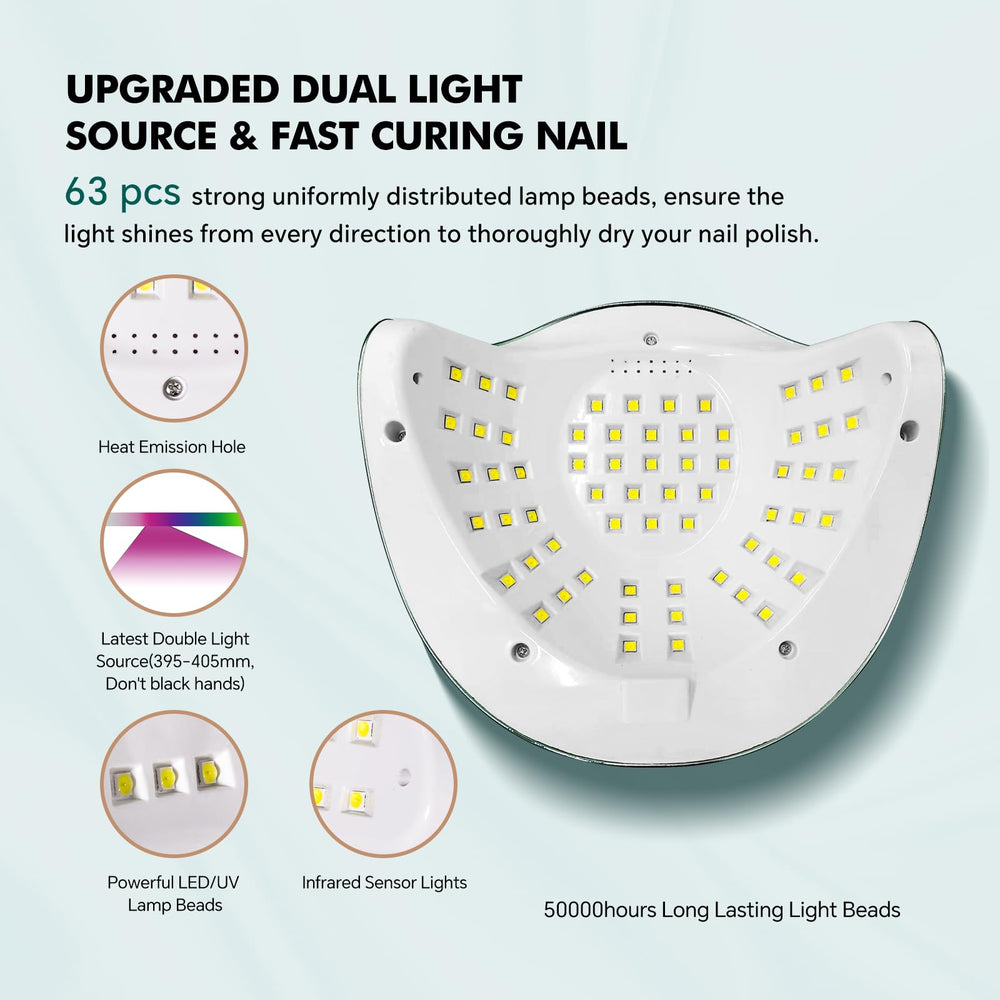 Lamp with four timer settings for different gel formulas