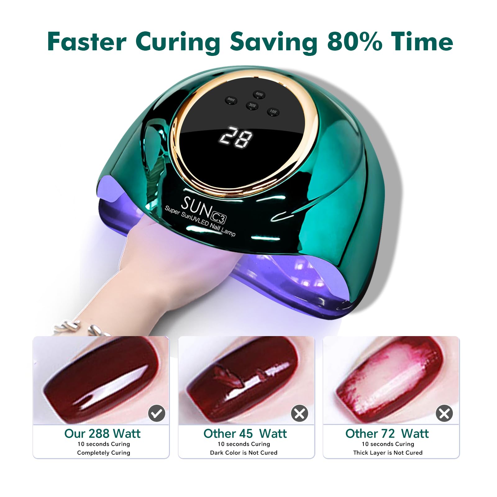 Gel polish compatibility with MIRAGE LAYON lamp for home use