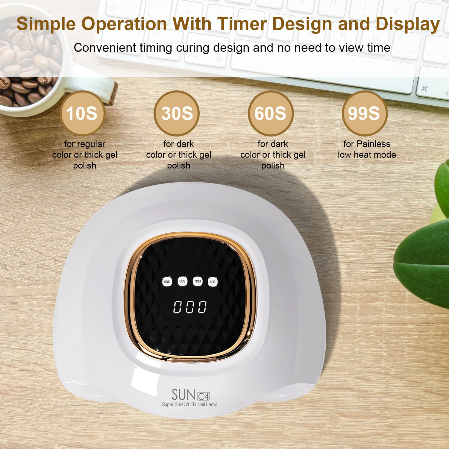 MIRAGE LAYON UV Nail Lamp infrared sensor enabling hands-free operation