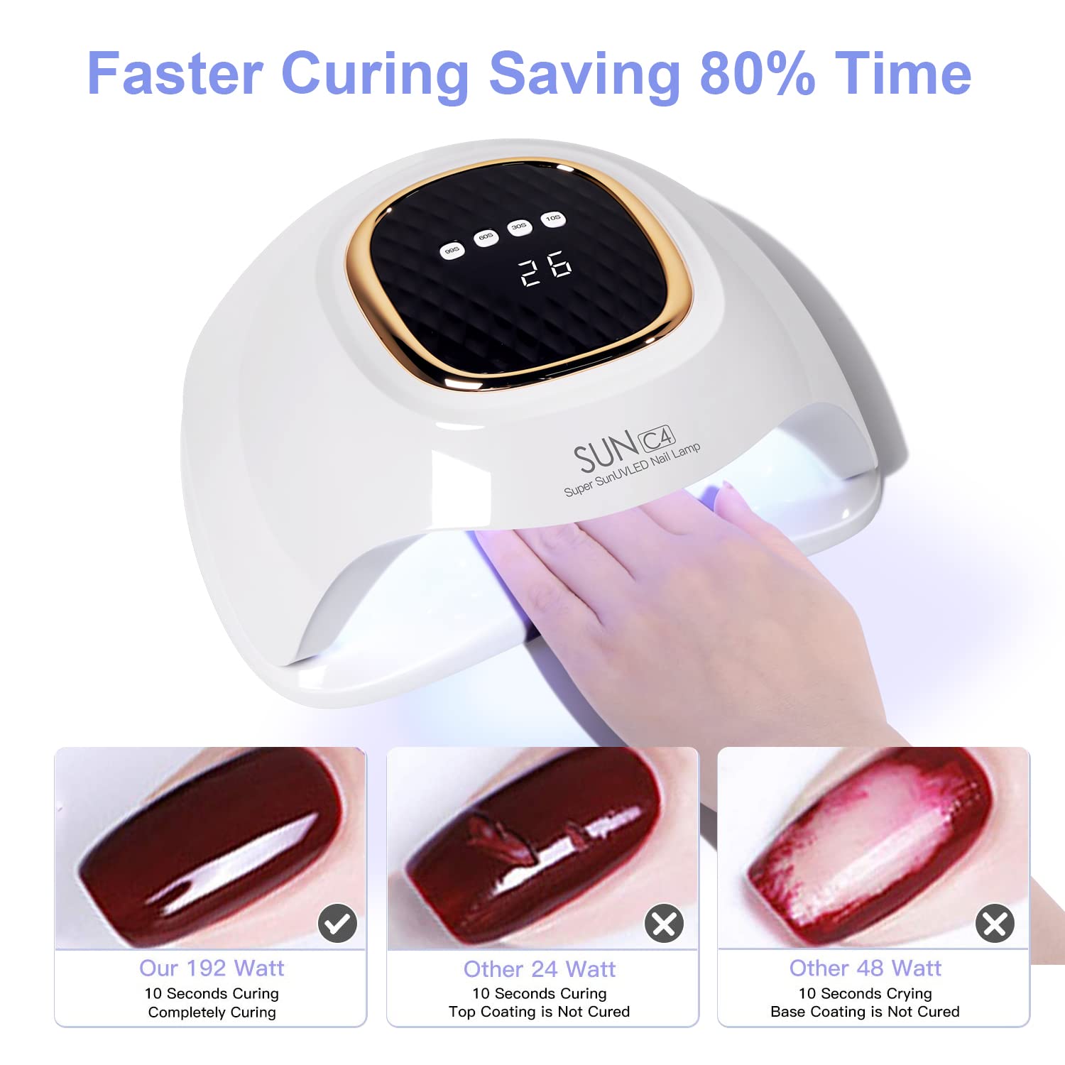 MIRAGE LAYON UV Nail Lamp rear view with cord management