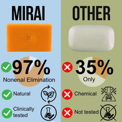 Mirai Persimmon Green Tea essence emphasizes purifying aroma and odor control.