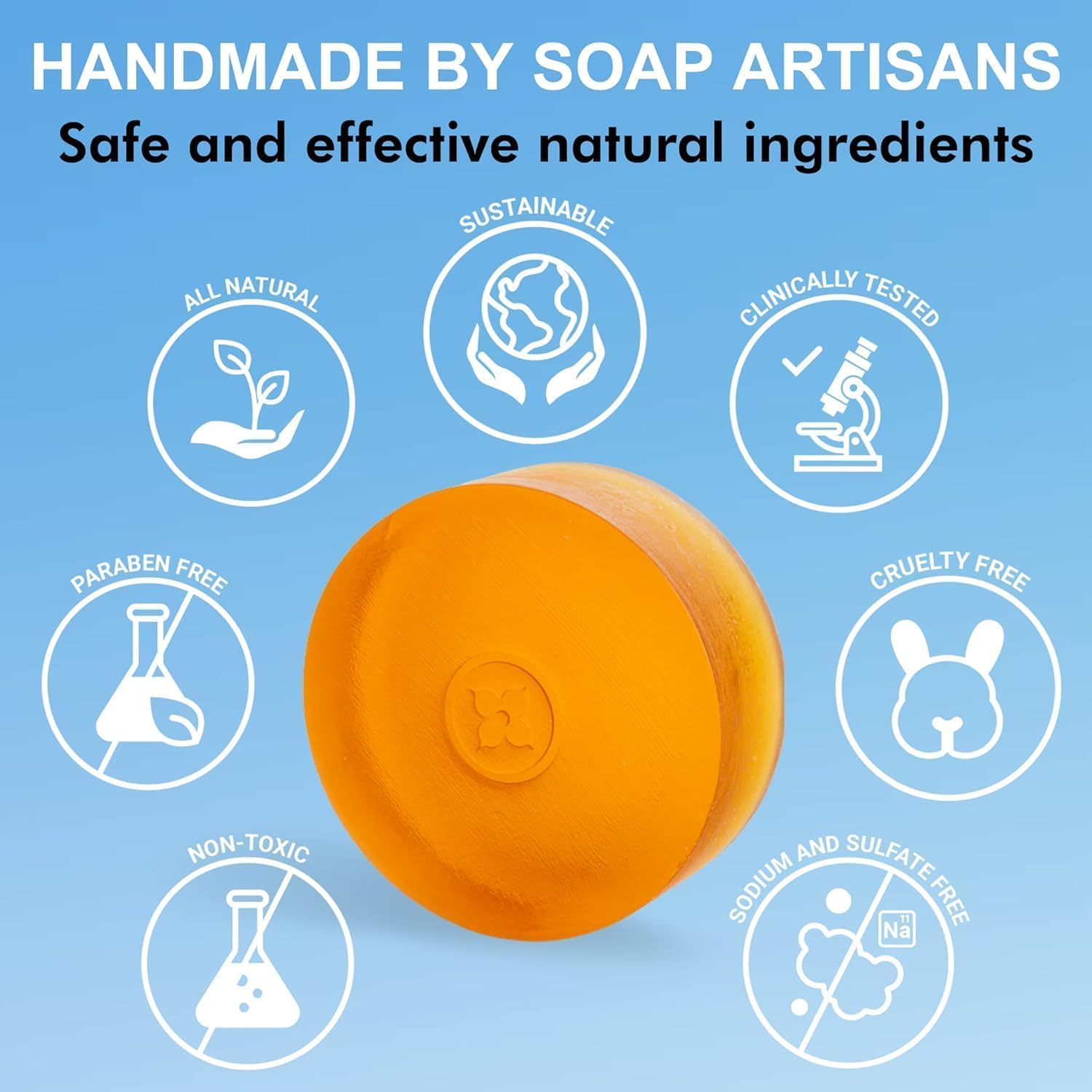 All-day freshness portrayed by Mirai Persimmon Soap Bar after washing.