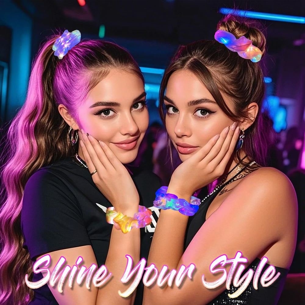 Mirawish LED scrunchie sirena para noches brillantes.