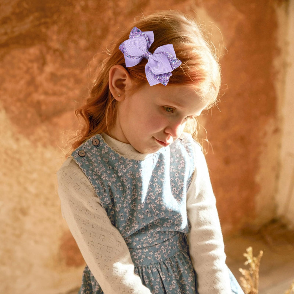 Miroksh handmade glitter bow for toddlers and kids; comfortable all day.