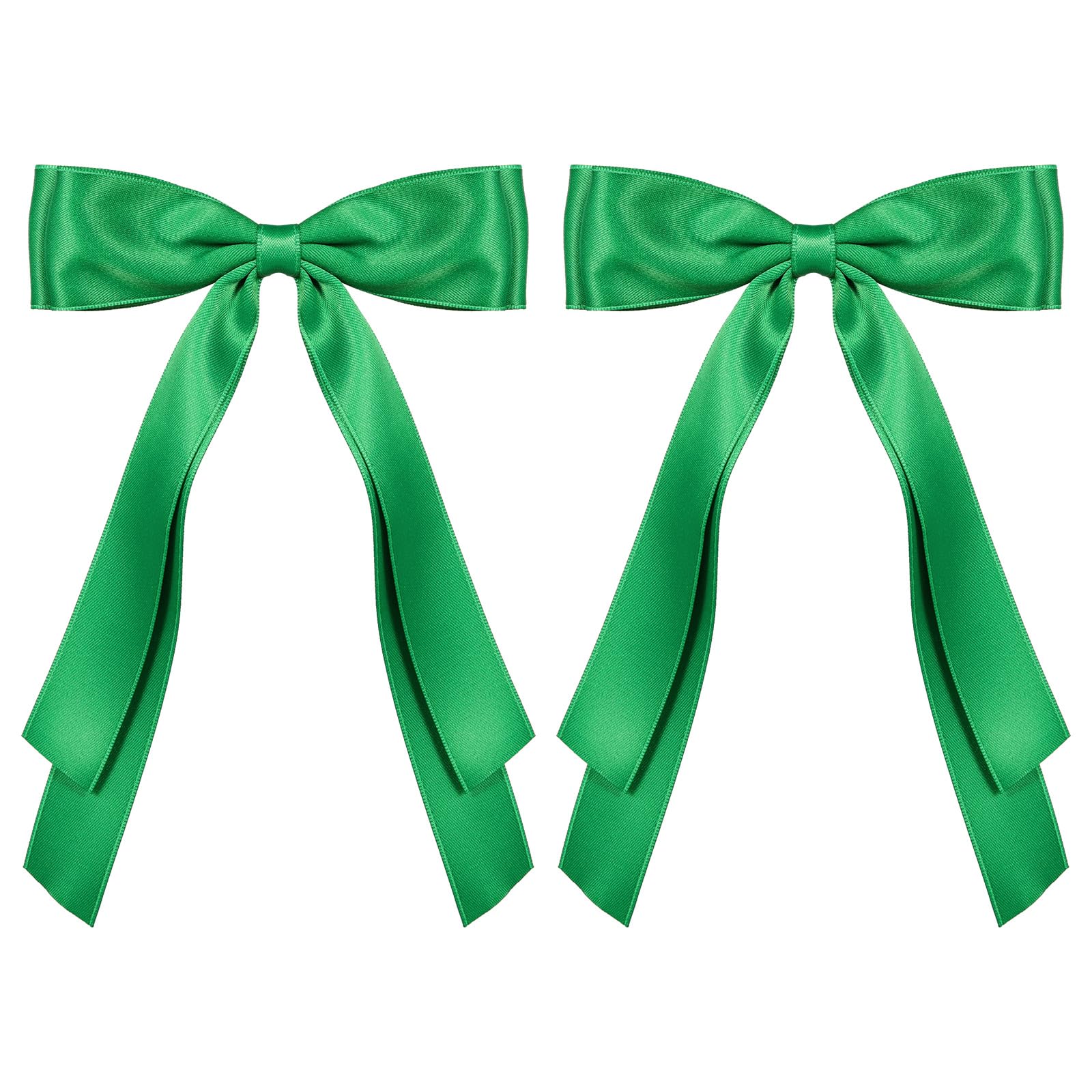 Miroksh lazo satinado verde 5,5 pulgadas para peinados elegantes y duraderos.