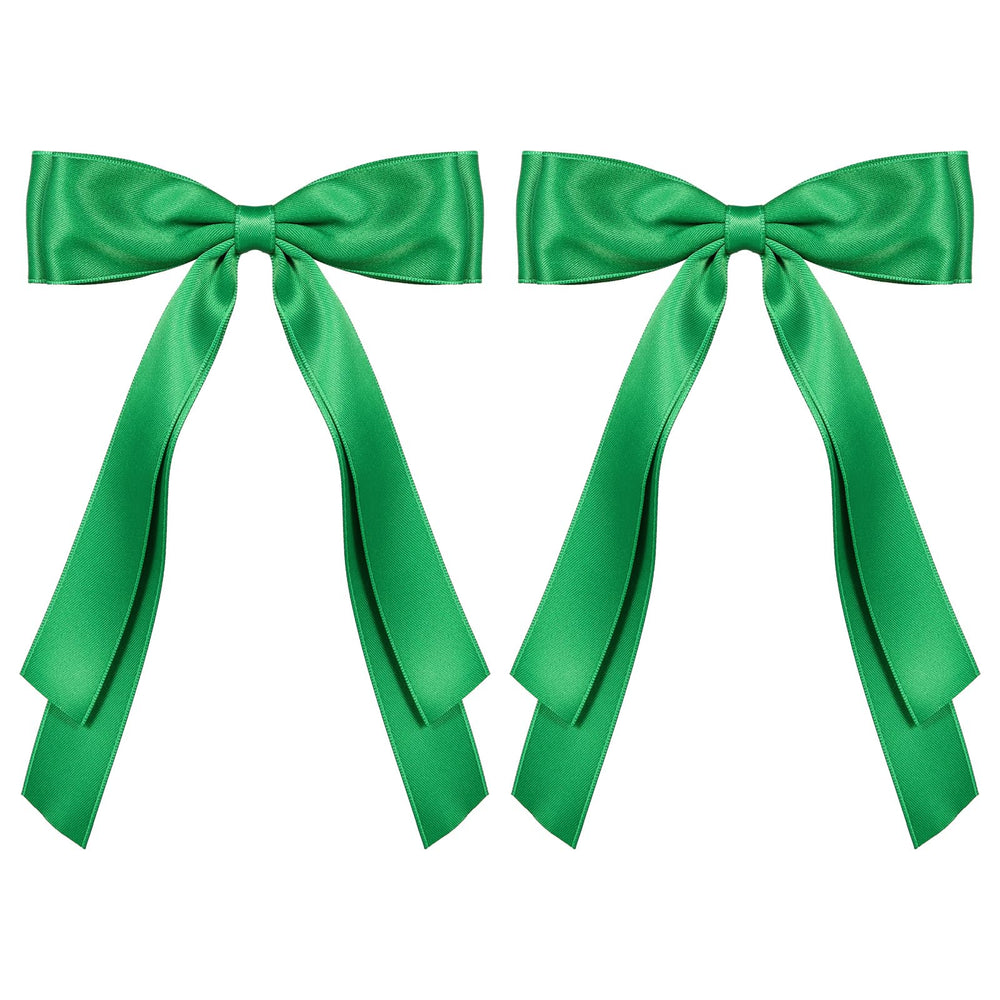 Miroksh lazo satinado verde 5,5 pulgadas para peinados elegantes y duraderos.