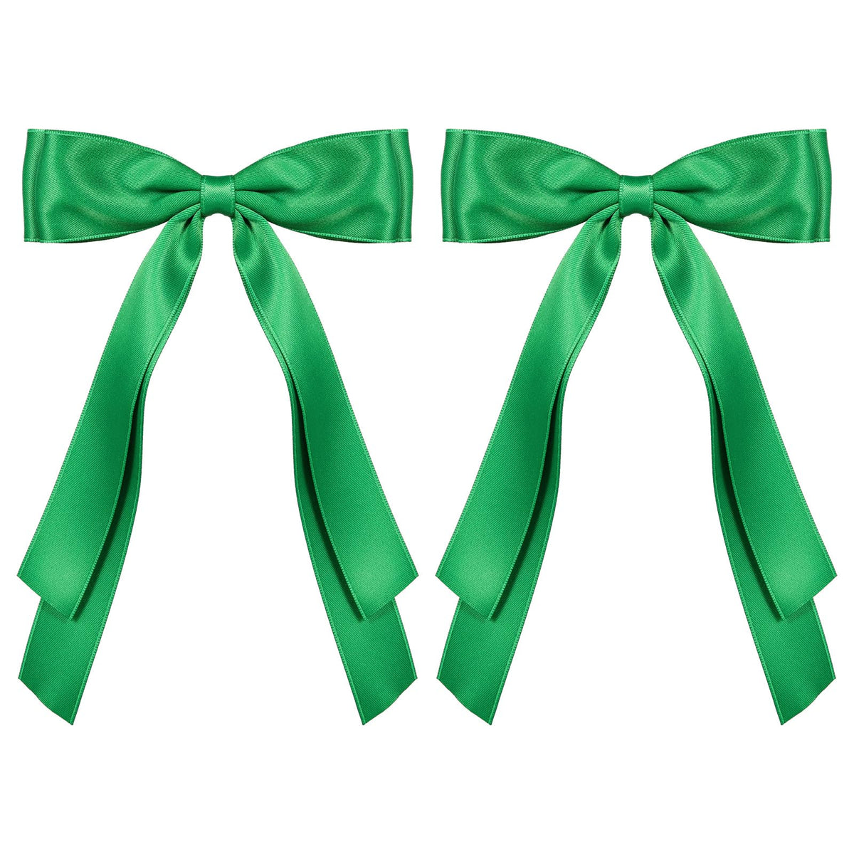 Miroksh lazo satinado verde 5,5 pulgadas para peinados elegantes y duraderos.