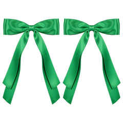 Miroksh lazo satinado verde 5,5 pulgadas para peinados elegantes y duraderos.