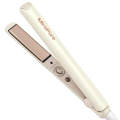MiroPure 1-inch flat iron with 3D floating plates for smooth, frizz-free styling.