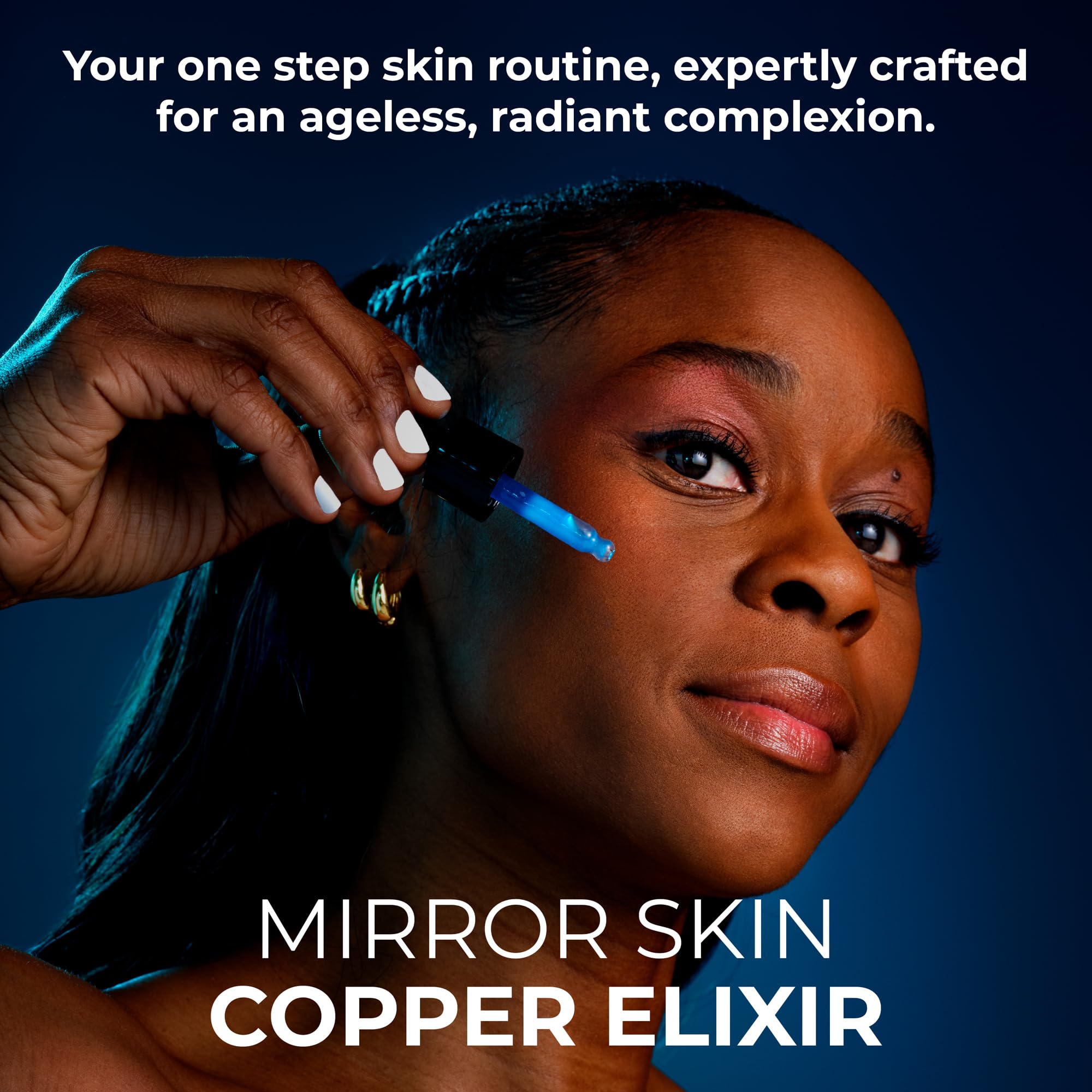 Mirror Skin GHK-Cu peptide serum closeup highlights potent copper peptides for renewal