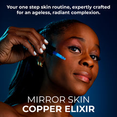 Mirror Skin GHK-Cu peptide serum closeup highlights potent copper peptides for renewal