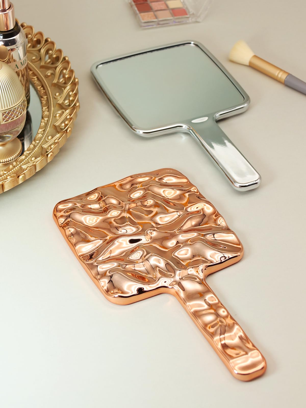 MIRRORNOVA dressing table detail with water ripple texture