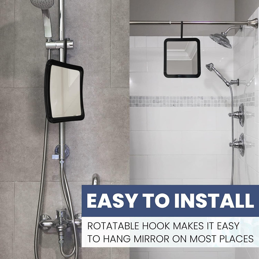 Mirrorvana anti-fog coating keeps reflections crisp even in steam.