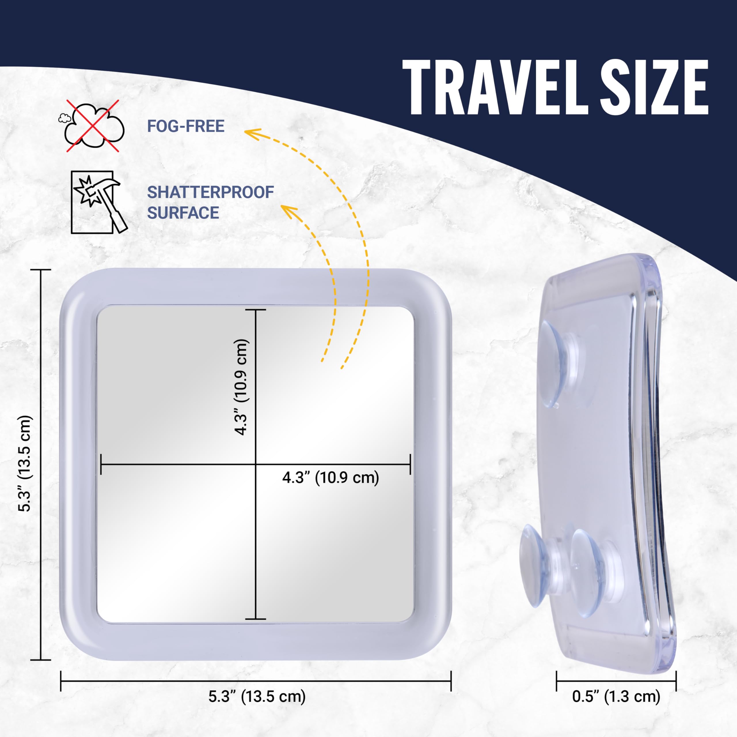 Mirrorvana travel pouch included for safe storage and portability