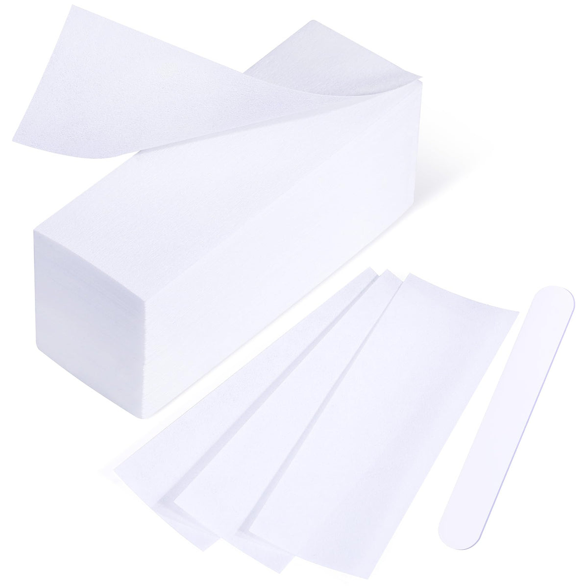 MIRUCOO 200-piece non-woven wax strips in a ready-to-use package for home waxing.