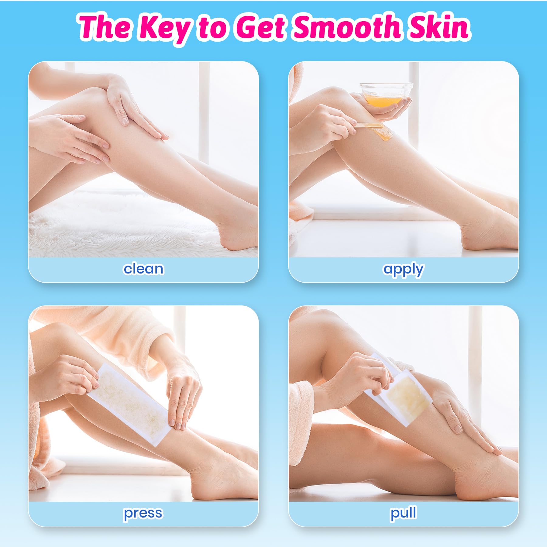 MIRUCOO body and facial waxing strips enabling at-home, salon-like results.