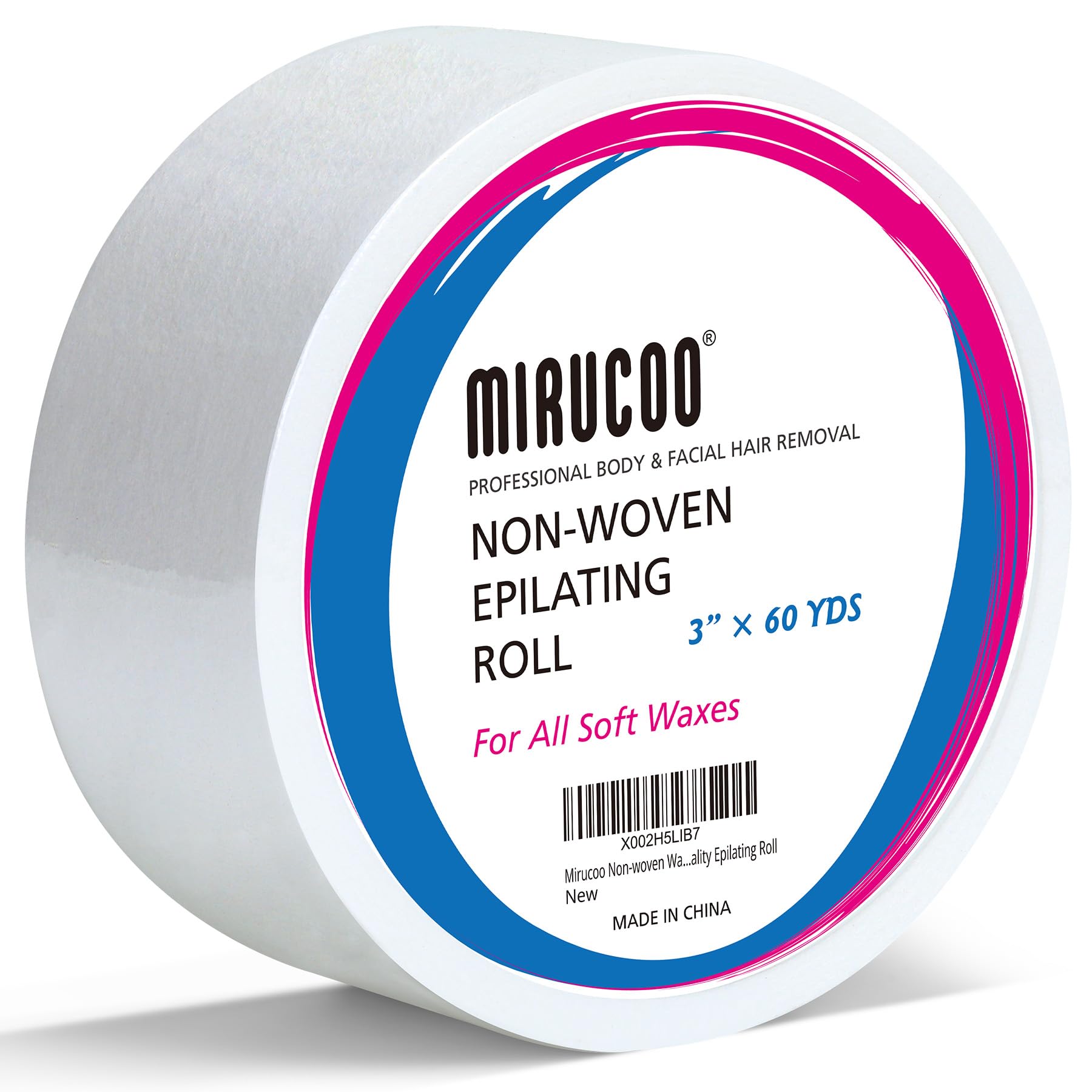 MIRUCOO pack of non-woven wax strip roll for salon-quality hair removal