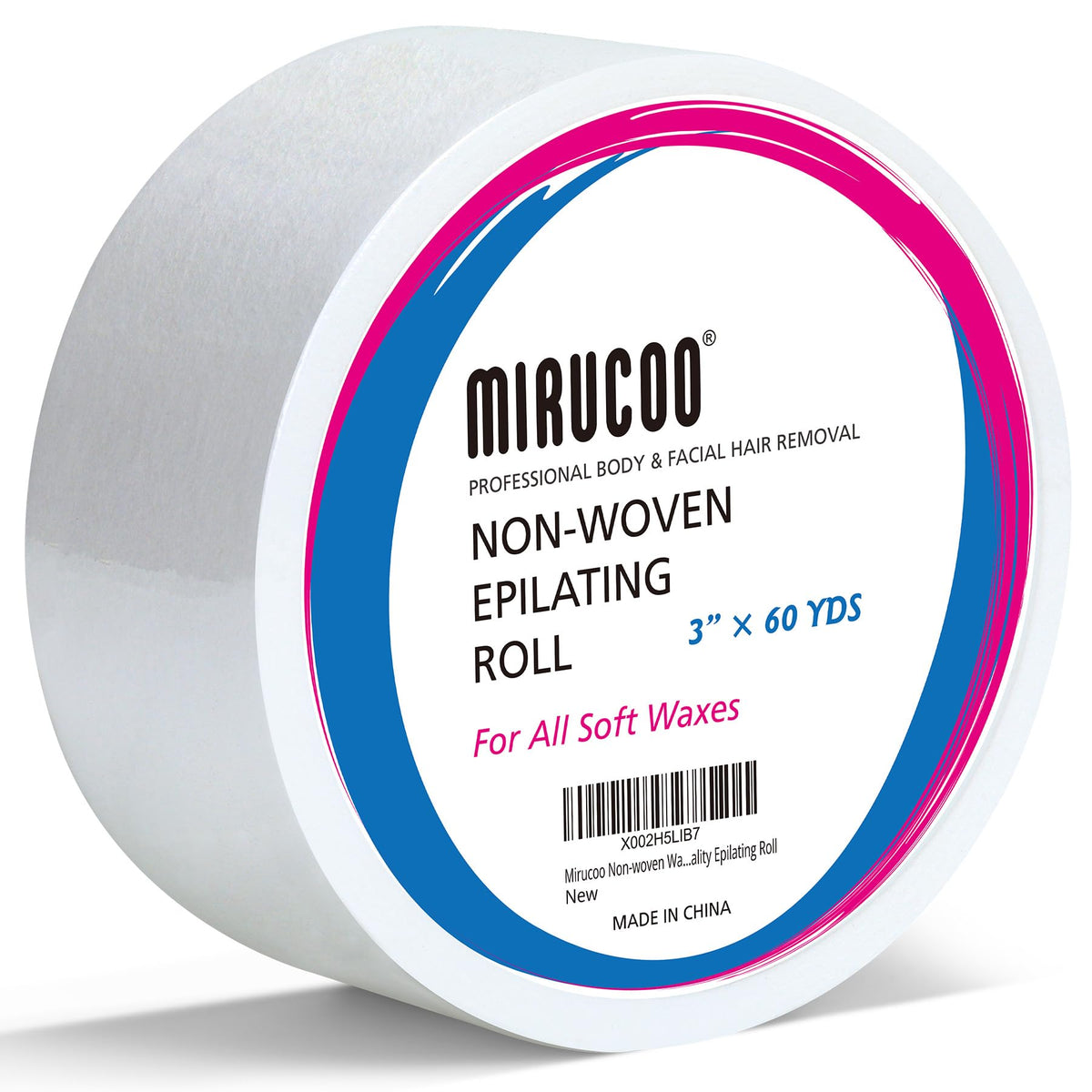MIRUCOO pack of non-woven wax strip roll for salon-quality hair removal