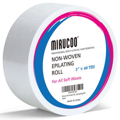 MIRUCOO pack of non-woven wax strip roll for salon-quality hair removal