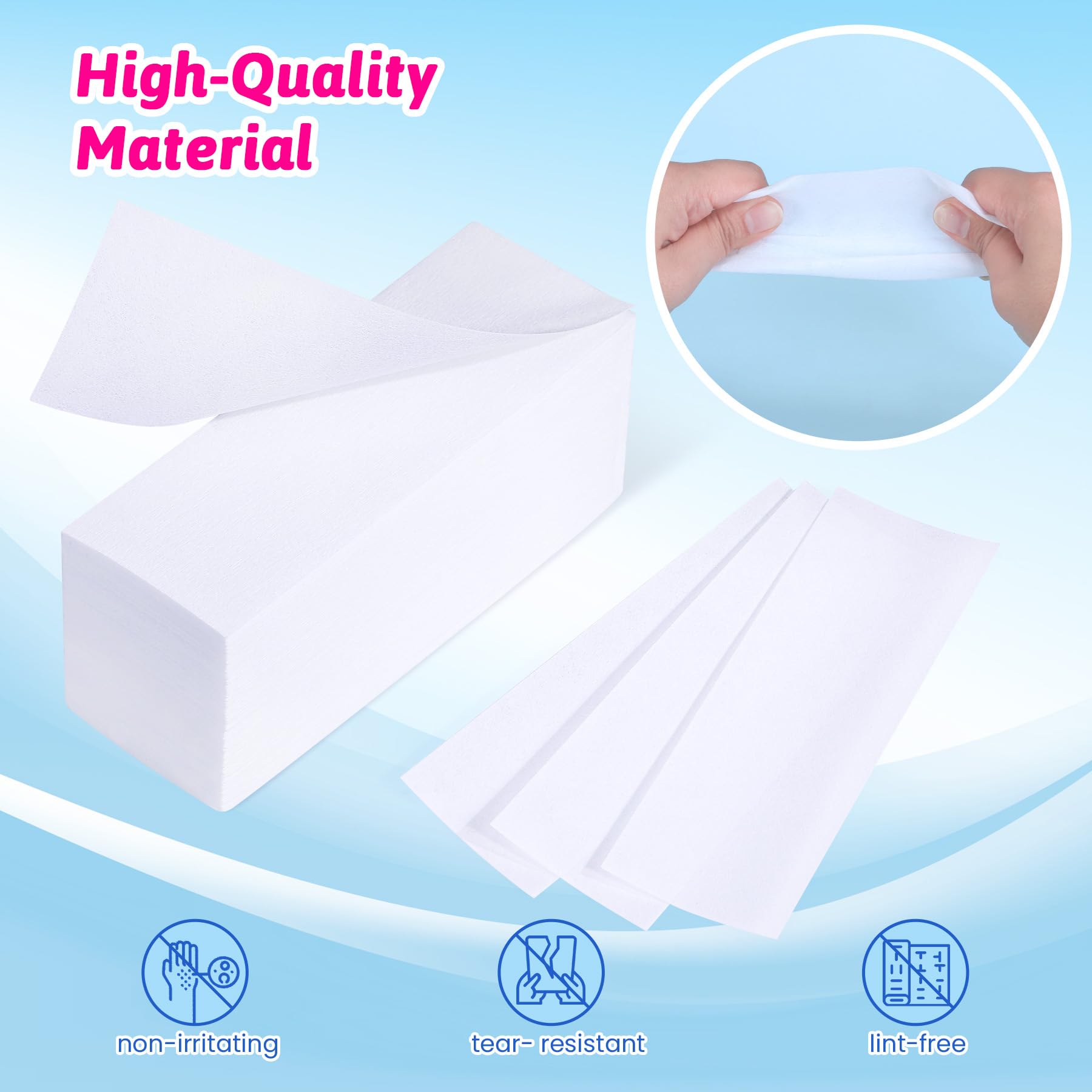 MIRUCOO plastic waxing spatula included for clean, reusable wax application.