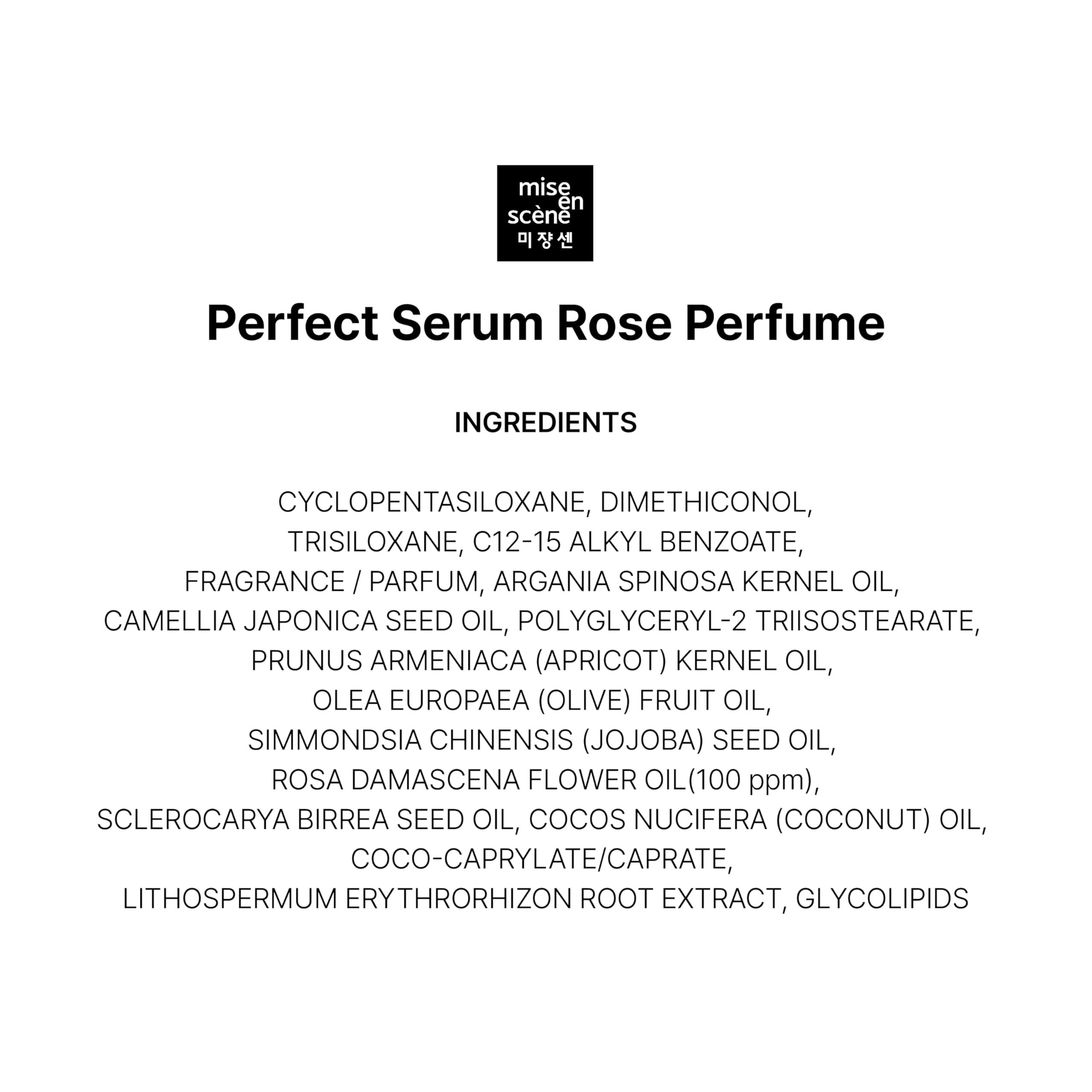 Mise En Scene Perfect Rose Serum, aroma a rosa que perdura durante el peinado