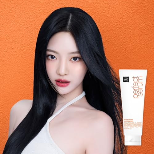 Aplicación suave del serum en cabello lavado para puntas sedosas.