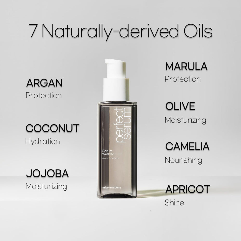 Mise En Scene Perfect Serum Watery se absorbe rápido, sin dejar grasa.