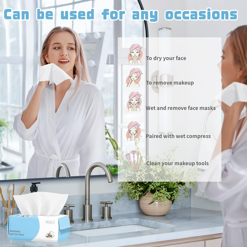 MISHCHI cotton face towels, suitable for all skin types and fragrance-free.