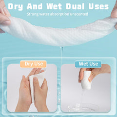 MISHCHI dry and wet dual-purpose wipes for makeup removal.