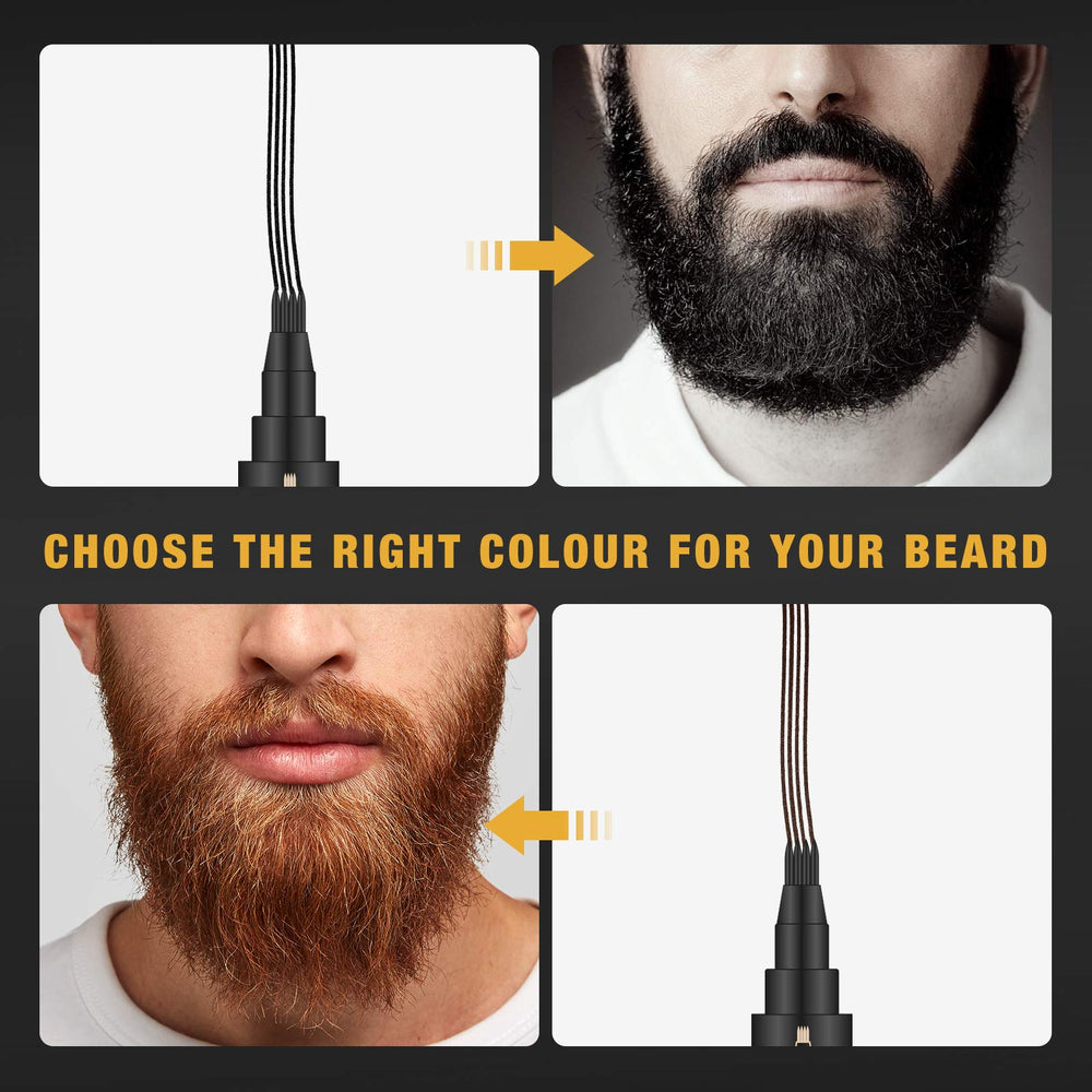 MISICH Beard Pencil Filler brush-end shown for blending color for a seamless look.