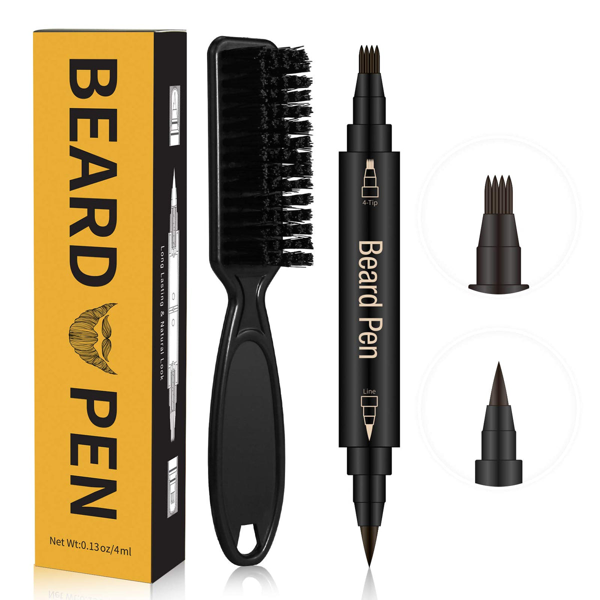 MISICH Beard Pencil Filler with four tips for precise beard outlining and natural fill.
