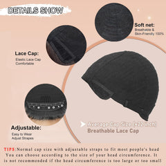 MISNEY Pixie Cut Wig inside-cap construction for breathable daily wear.