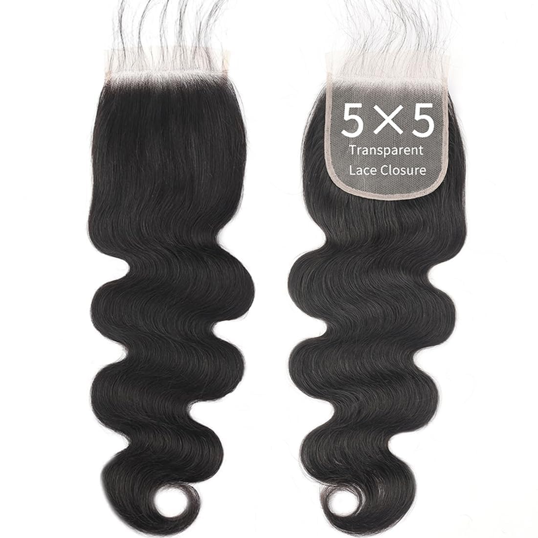 Misoun body wave closure at 16 inch length for versatile styling