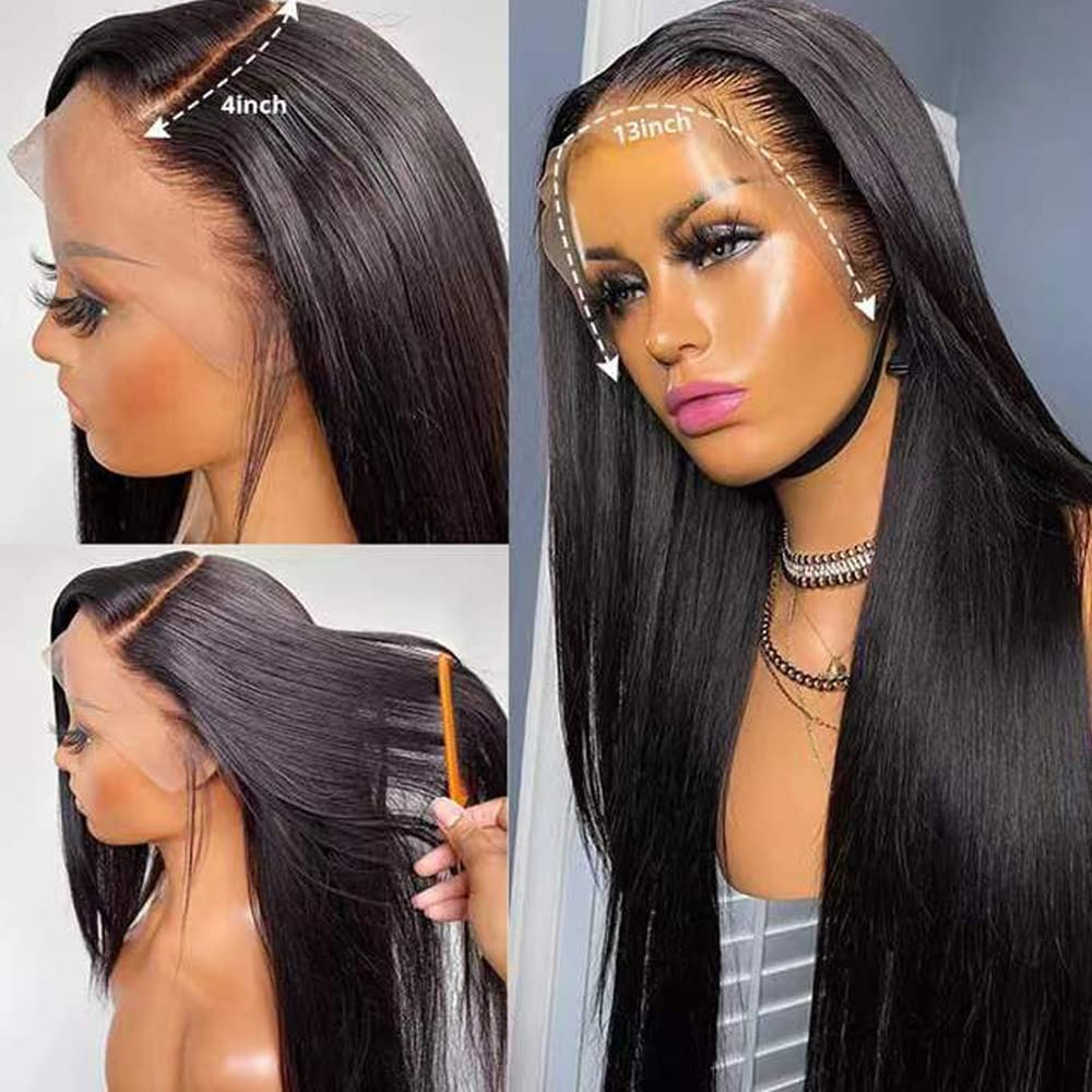 Miss Flower 13x4 lace space allows versatile parting options