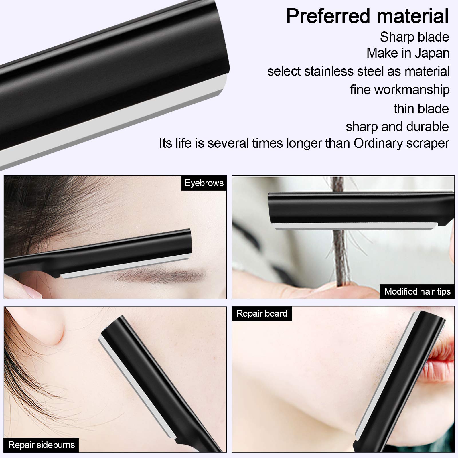 Miss Gorgeous London eyebrow razor full pack on a clean vanity for easy selection