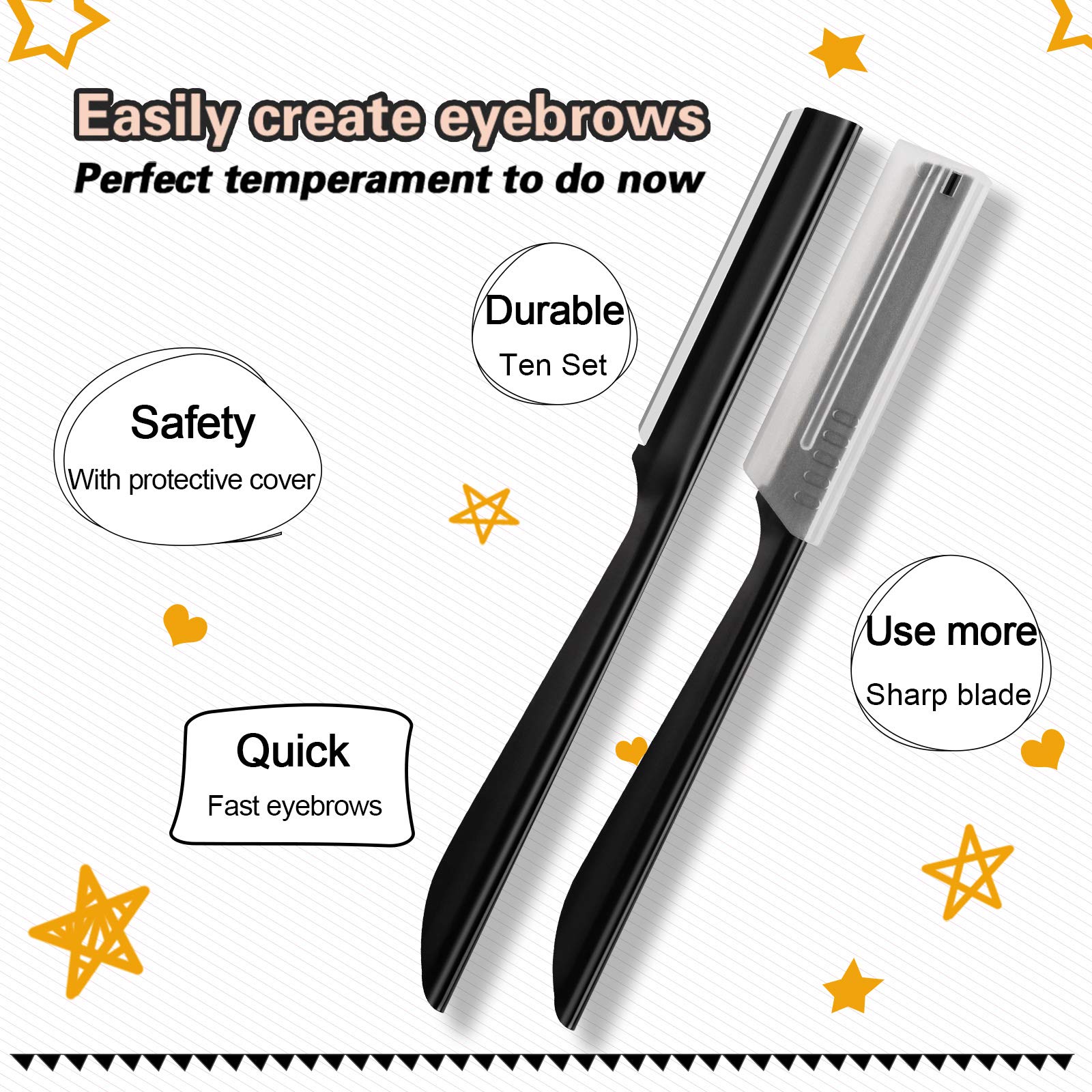 Miss Gorgeous London eyebrow razor in use with moisturizer for smooth shaving
