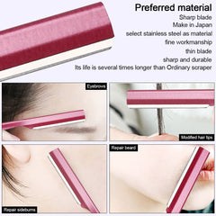 Blade detail on Miss Gorgeous London eyebrow trimmer designed for precise brow shaping.