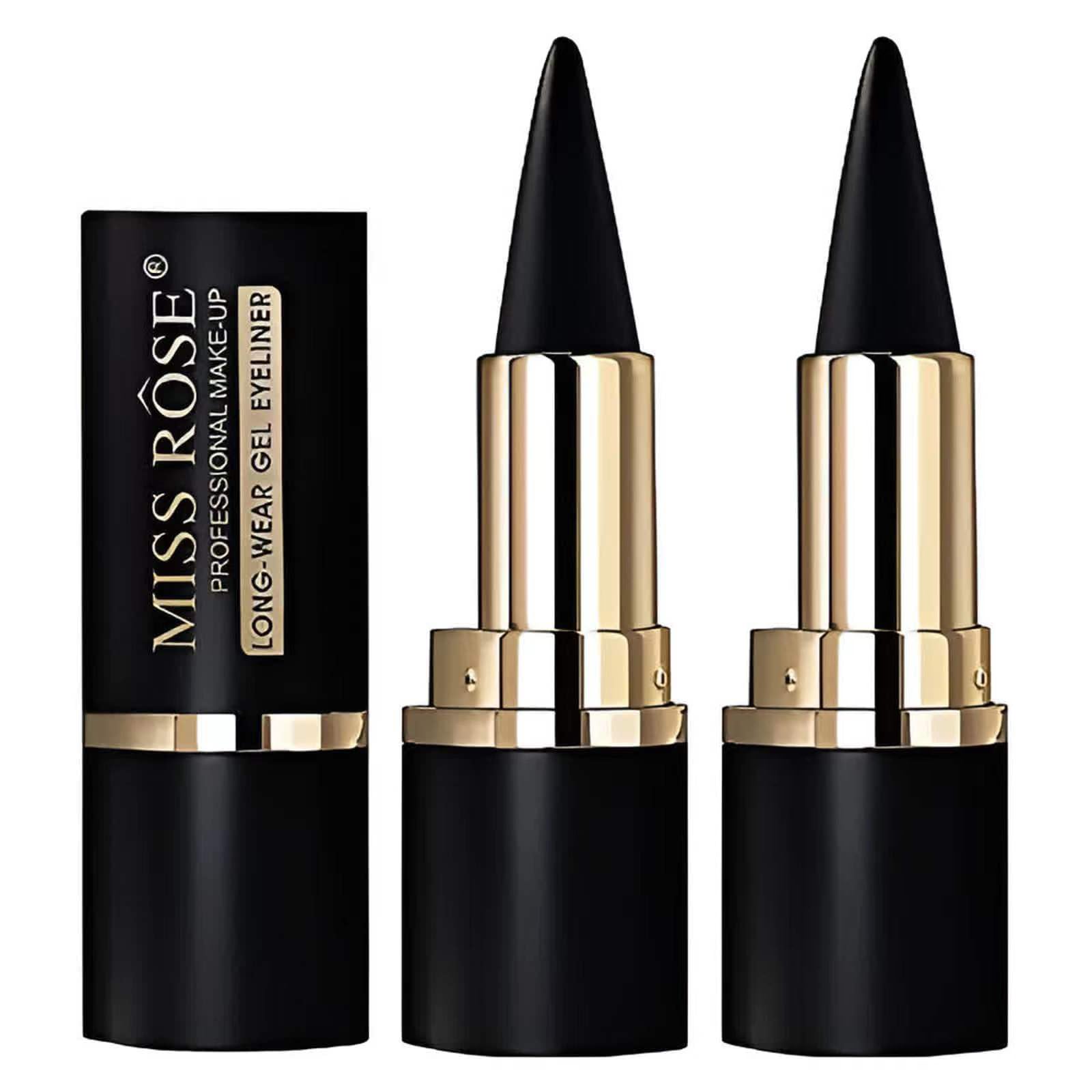 Miss Rose delineador gel negro dos puntas para looks definidos