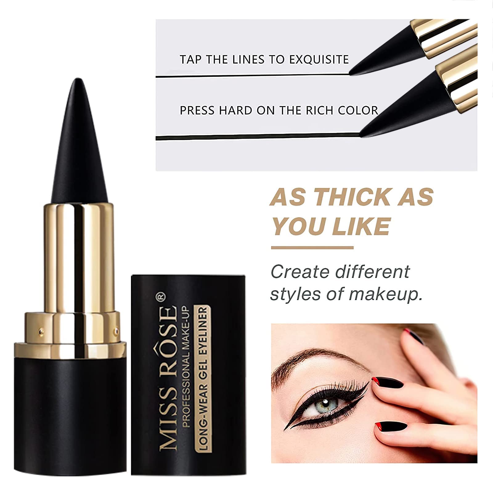 Miss Rose diseño lapiz labial facilita control de intensidad