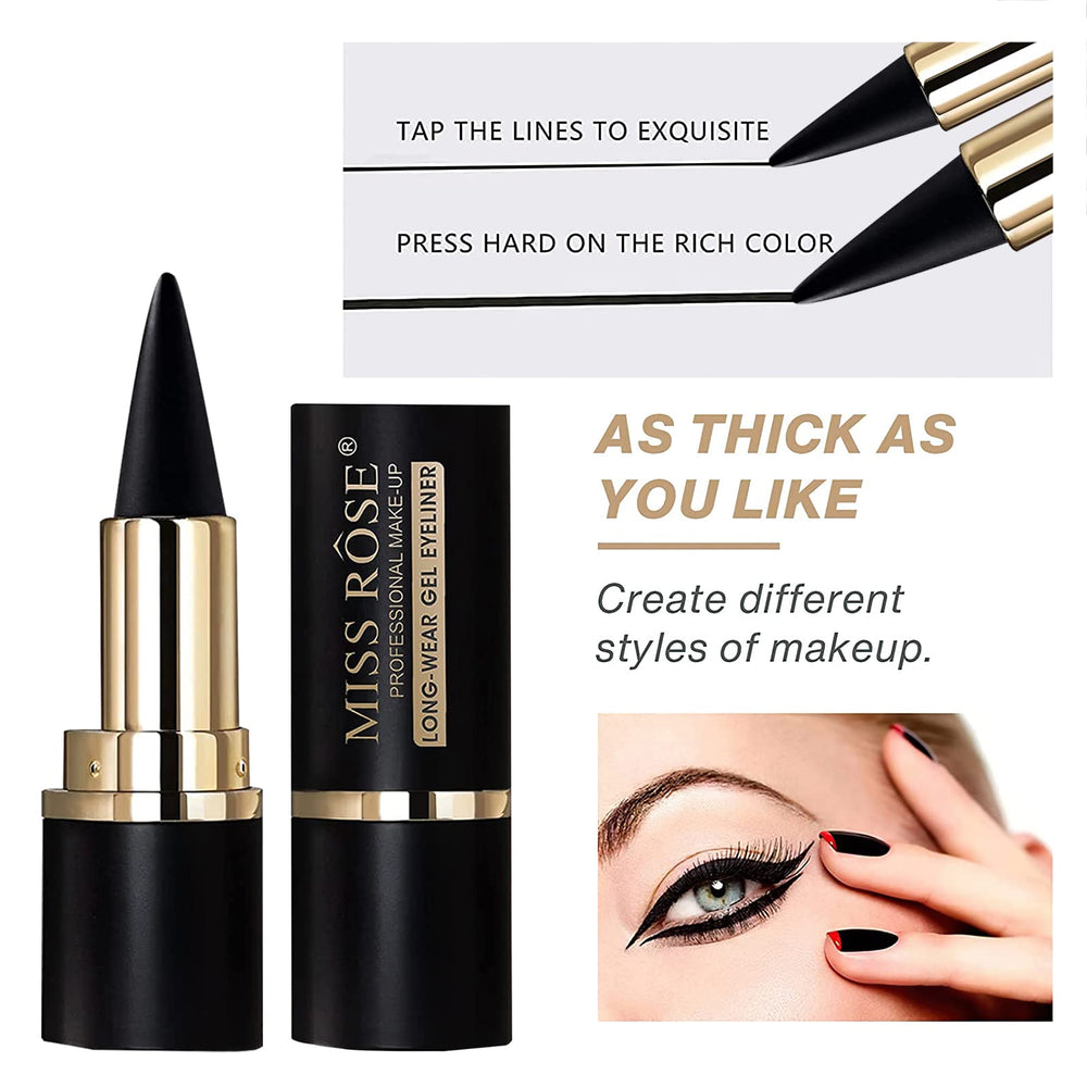 Miss Rose M Gel Eyeliner soft-tip drawing for precise lines
