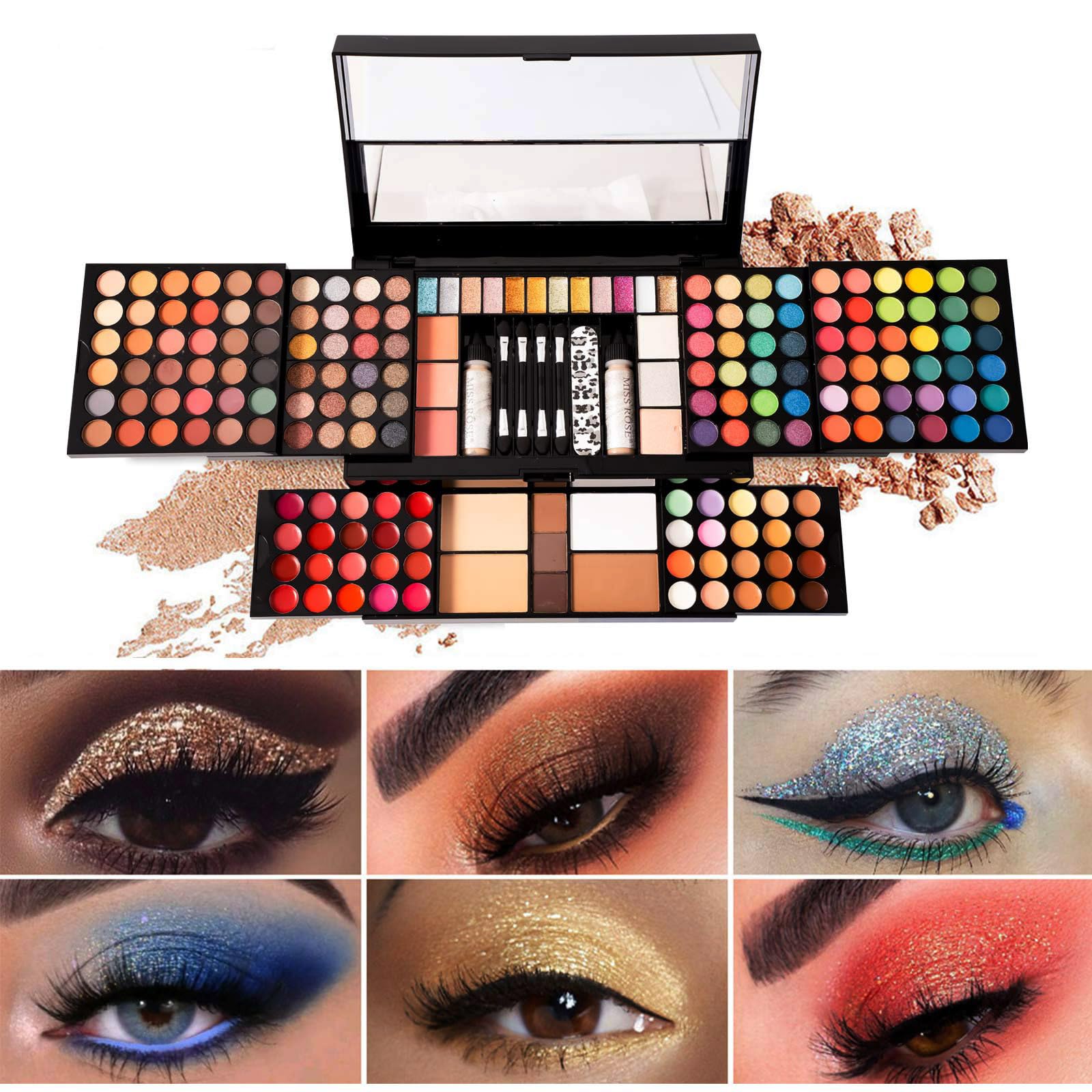 Miss Rose makeup brush and sponge kit supports seamless, pro-like application.