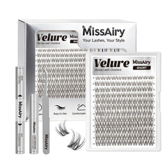 MissAiry Velure Lash Clusters inner 8mm for natural inner lift.