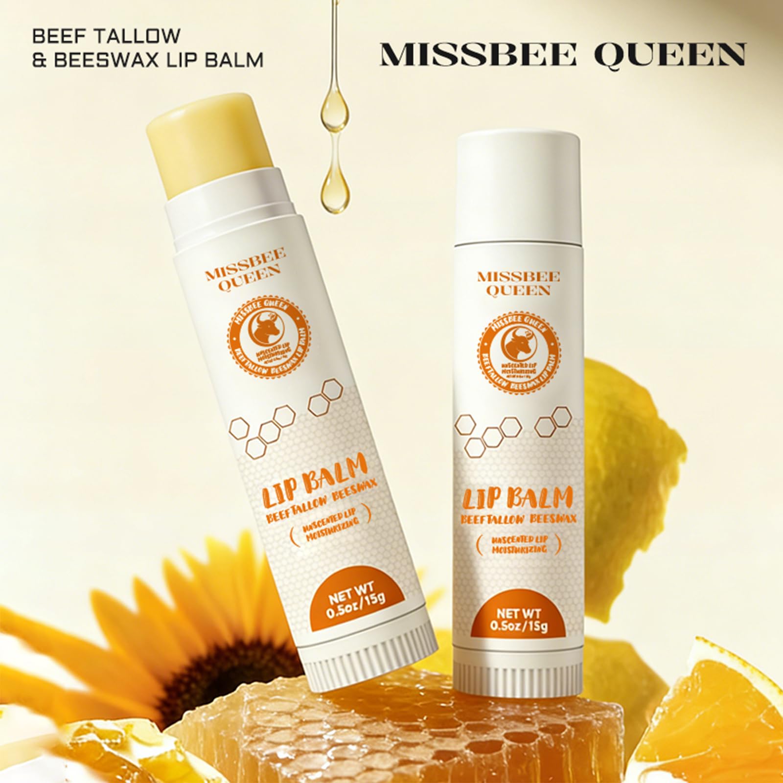 MISSBEE QUEEN bálsamo labial aporta brillo natural y aspecto más uniforme.