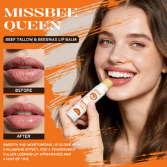MISSBEE QUEEN bálsamo de doble capa, hidrata labios secos durante el día.
