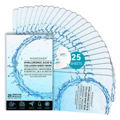 MISSEDSEN collagen face mask packaging highlights hydrating benefits for daily skin care