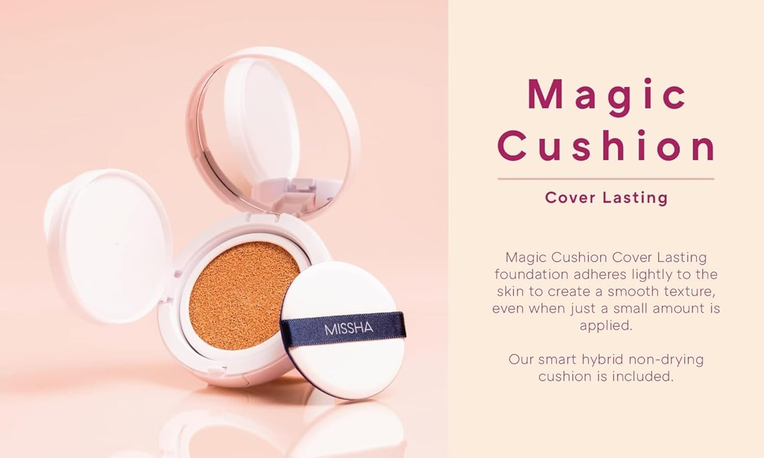 MISSHA Cojín Mágico compacto para retoques rápidos en cualquier lugar.