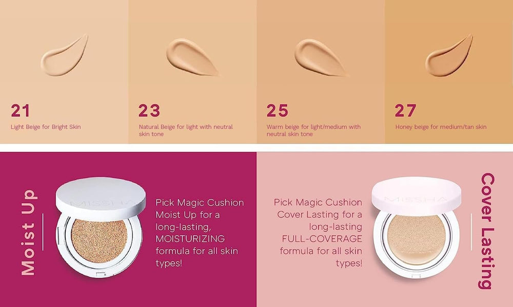 MISSHA Cojín Mágico esponja híbrida retiene maquillaje y reduce desperdicio.